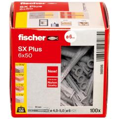 fischer Taco de expansión SX Plus 6 x 50 | 100 piezas